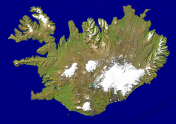 Iceland Satellite + Borders 1000x703